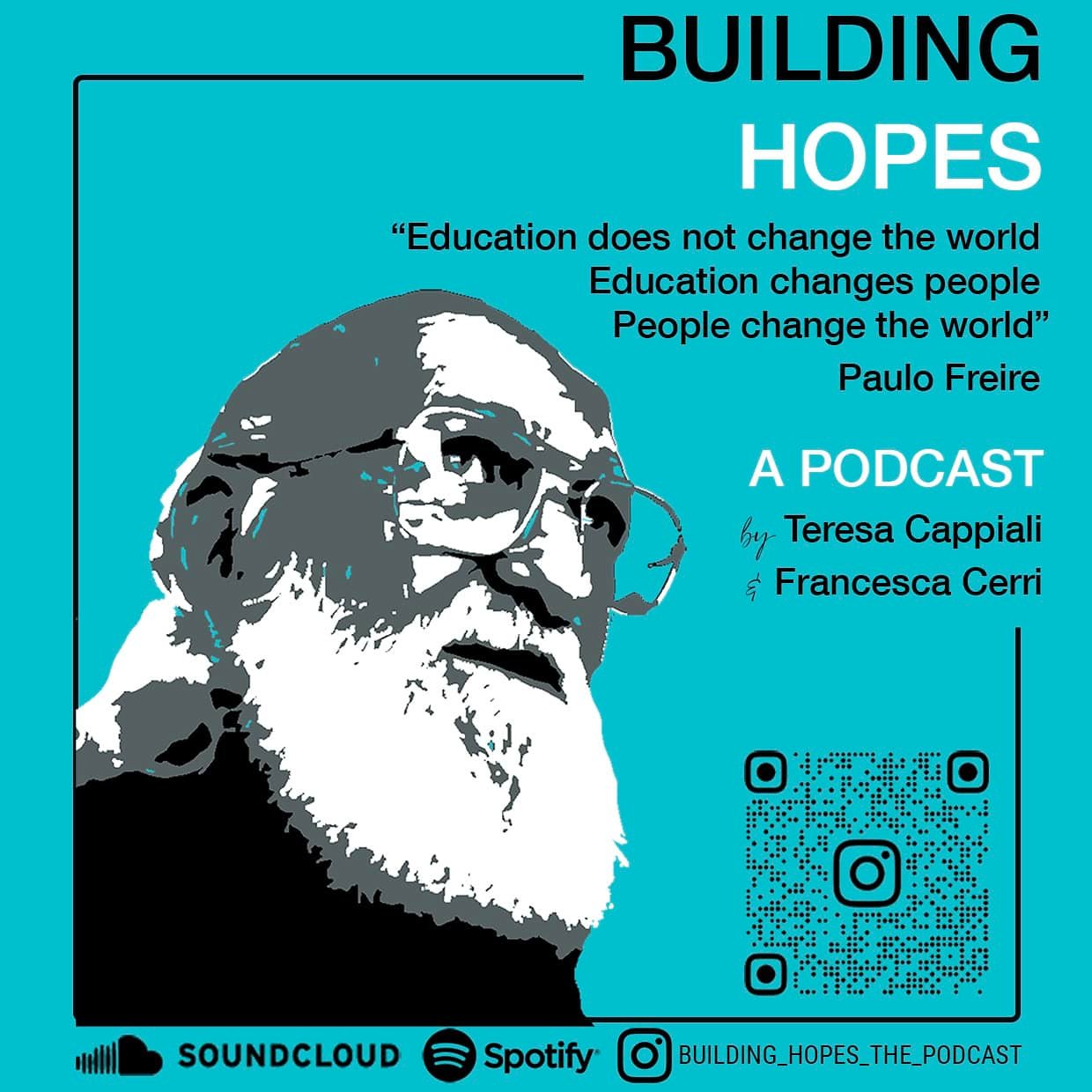 Poster Building Hopes podcast Poster Building Hopes podcast on education and social transformation by Teresa M. Cappiali